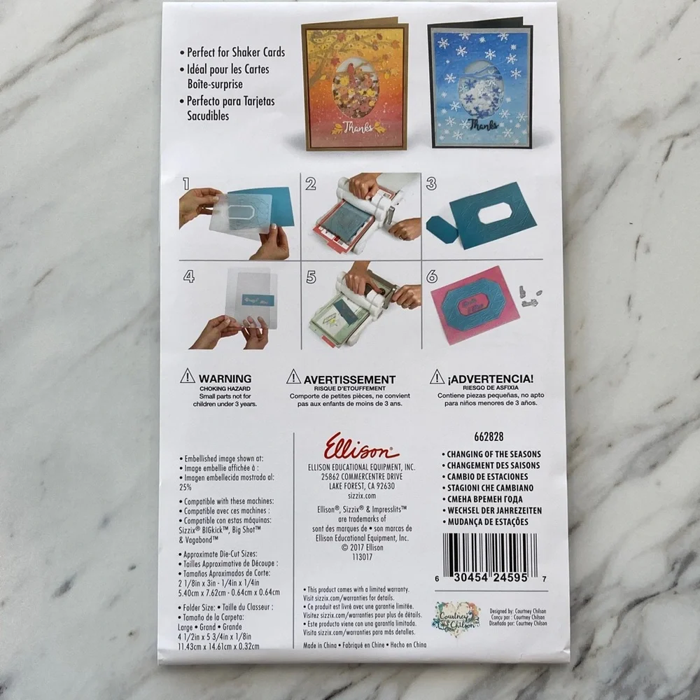 Sizzix Impresslits Changing of the Seasons Cut and Emboss Folder and Dies